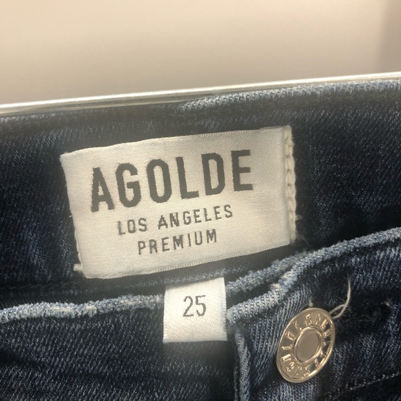 Agolde Sophie Crop Distressed Jeans Sz 25 - Picture 7 of 7